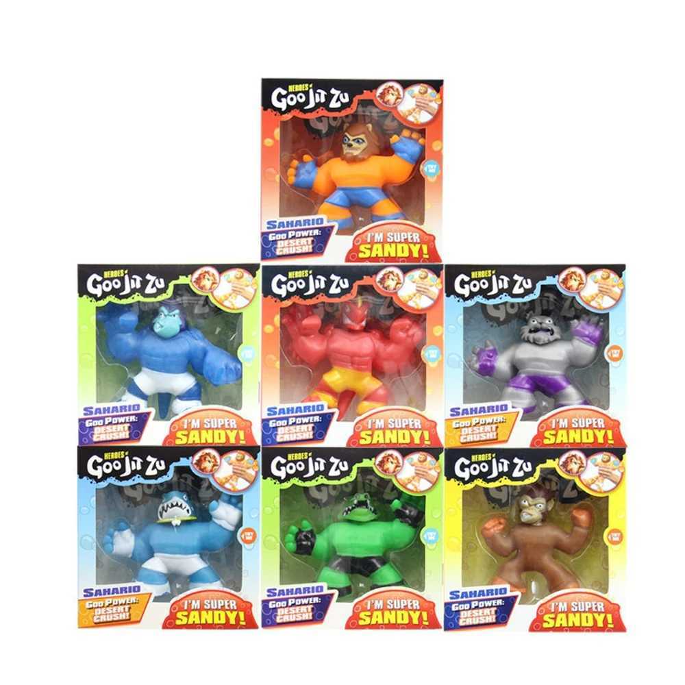 GOO JIT ZU Q Version Super elastic animal animation sle Press Toy Soft Rubber Figure Elastic Stretch Doll Vent Pinch Fun Gift Free shipping