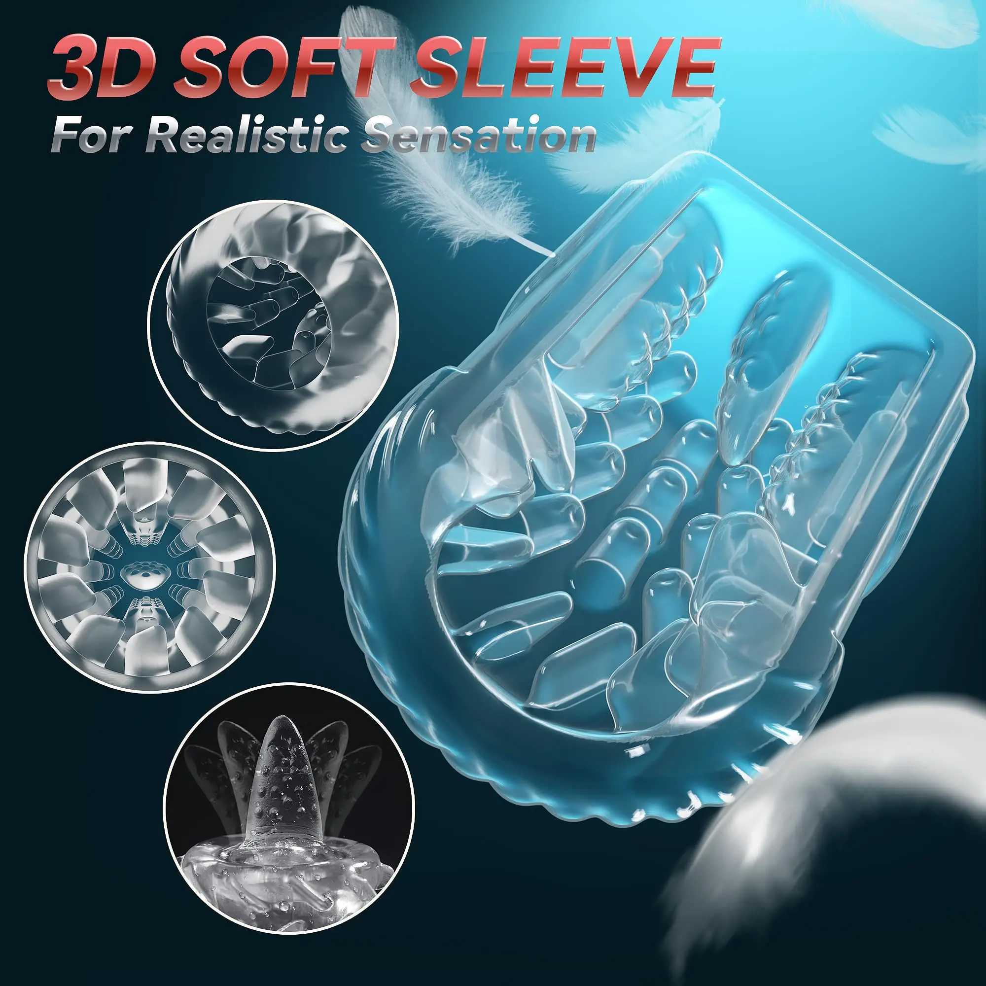 4in1 LCD Automatic Male Masturbator Thrusting Rotating Sucking Masturbation Cup Blowjob Penis Pump Pocket Pussy Sex Toys for Men W250618