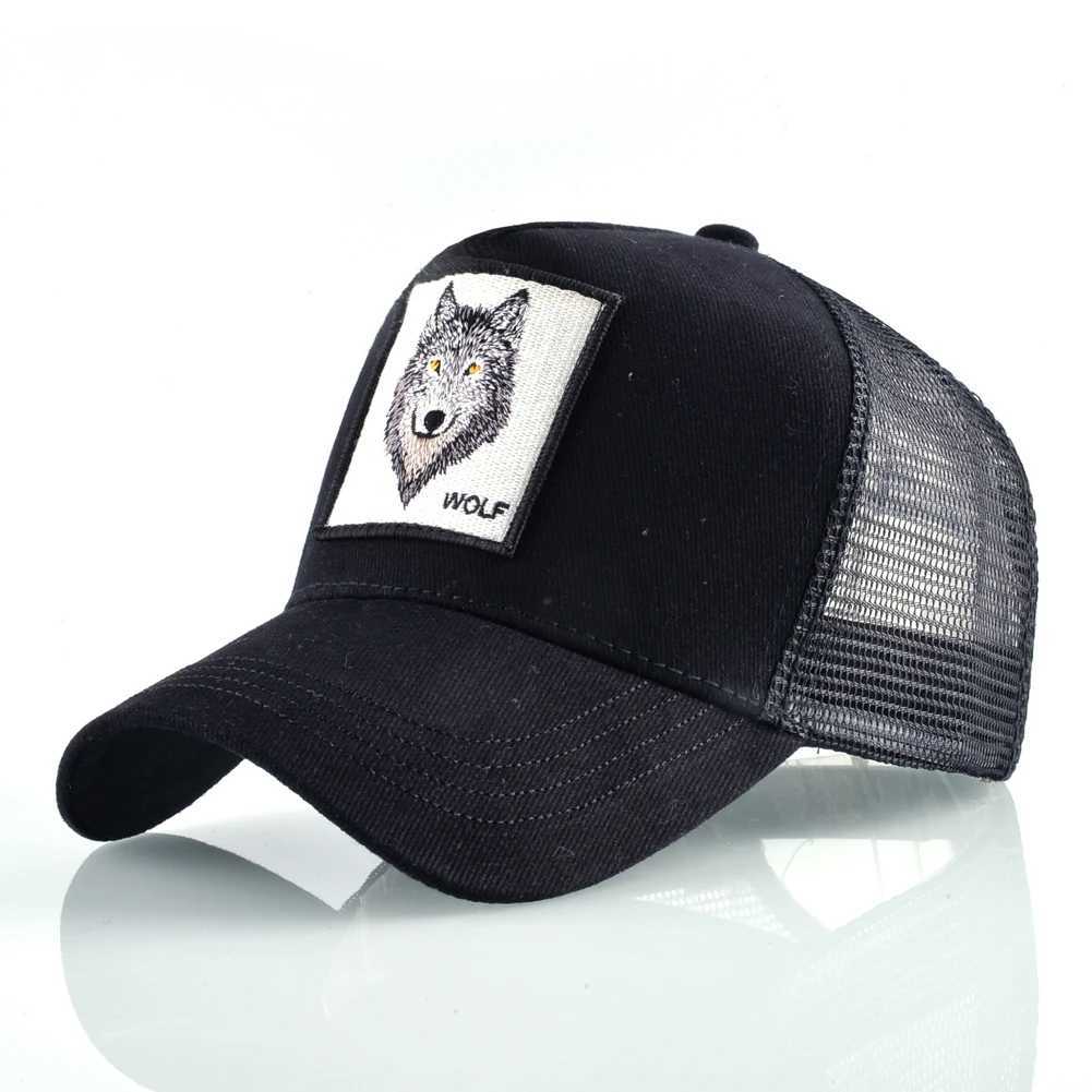 K Snap Trucker Mens Breathab Mesh Baseball s For Women Outdoor Casual Baseball Hat With Wolf broidery Patch W250114