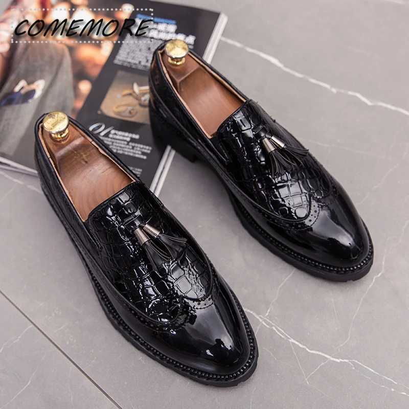 Fi British Style Office Shoes for Men Casual Shoes Breathable Leather Loafers Pointed Driving Comfortable SlipXJ250113
