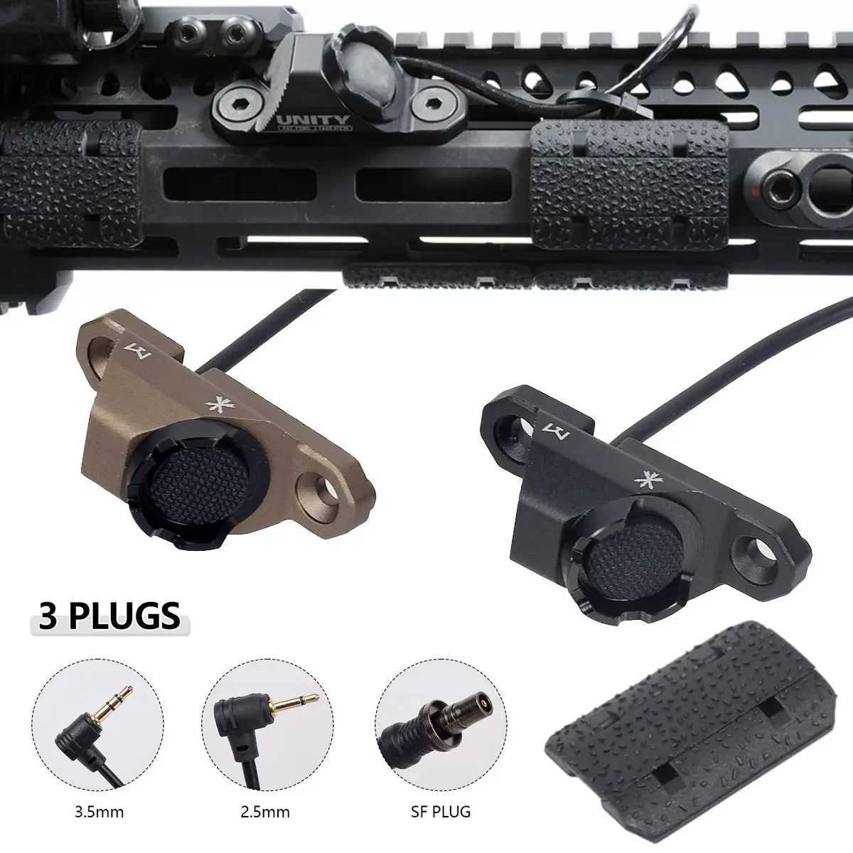 Tactical Unity Mount Remote Dual Pressure Switch ModButton Airsoft MLOK Hot Button M-LOK 20mm Cover M300 M600 SF PLUGXJ241217