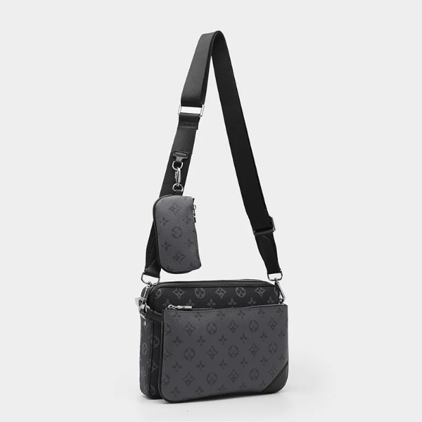 Handbags Men Leather TRIO Messenger Bag Make up Designer Handbag s designers Mens Shoulder Bags
