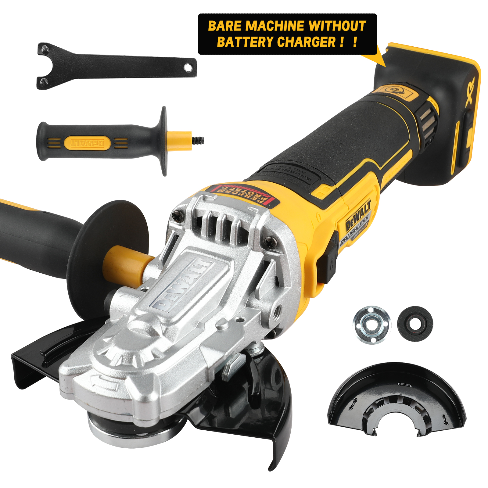 DeWalt DCG405FN 20V Max Brushless Flat Head Angle grinder (tool only)