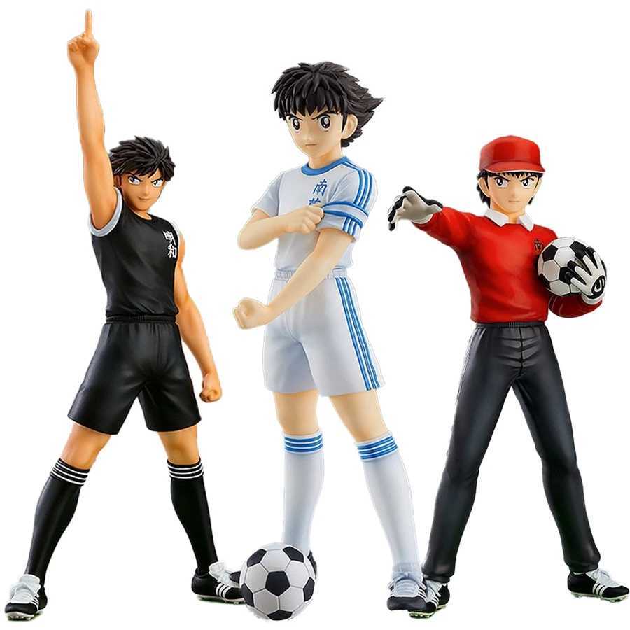 18cm Captain Anime Figure Ozora Tsubasa Action Figures Hyuuga Kojirou/Wakabayashi Genzou Figurine Collection Model Toys W250114 Free shipping