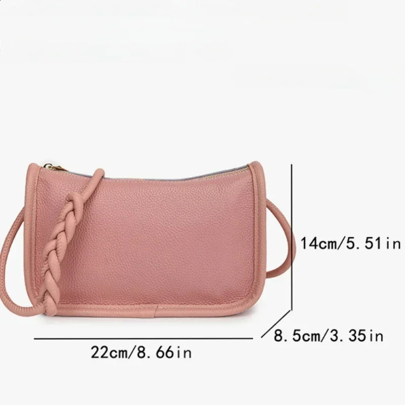 100%Real Cowhide Genuine Leather Sac Fashion Women Crossbody Bags For Ladies High Capacity Shoulder Bag Handbag Female Purse 250106