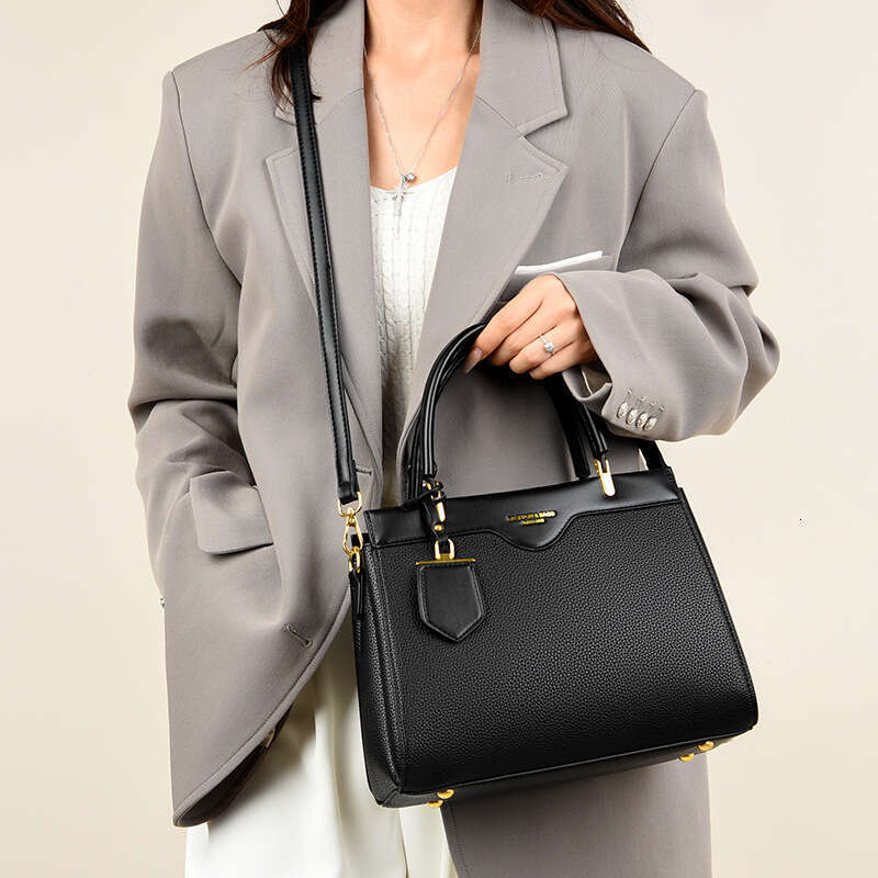 Women's Bags handbag Autumn New Lychee Pattern Handbag, Light Luxury Premium Women's Bag, Practical and Versatile Shoulder Bag