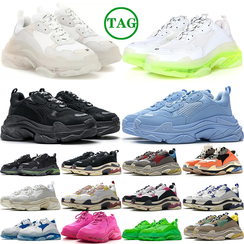 designer runners luxuly shoes platform mens womens clear sole black white bred baby bule mens trainers sports sneakers tennis shoes outdoor