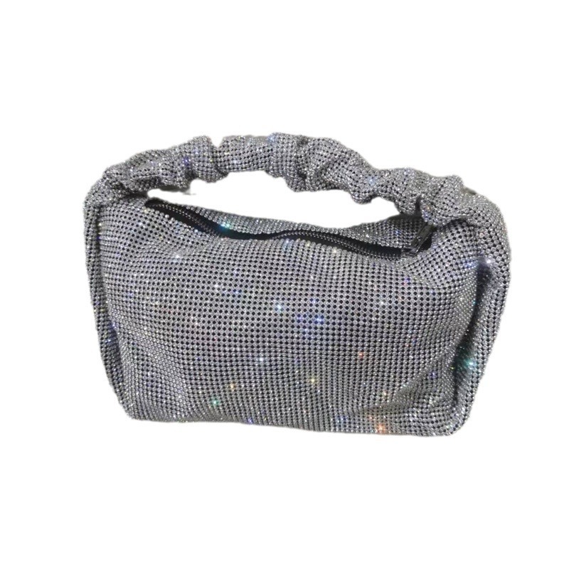 New Designer Bag High-quality Fashion King Wrist Set Water Women's Sparkling Diamond Crossbody Bag Wallet Armpit Bag Dumpling Bag