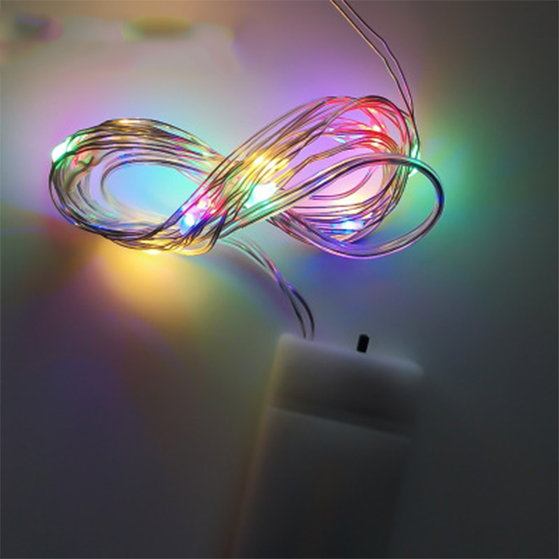 Cr2032 button battery box copper wire lamp string Ins baked firefly LED copper wire Christmas manufacturers