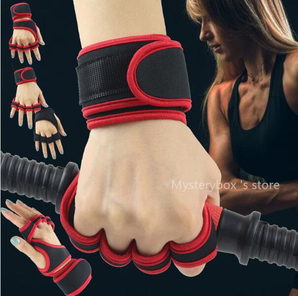 2025 Gym weightlifting gloves men's women's wristbands anti slip half finger exercise horizontal bar pull up anti cocoon Mysterybox 's 
