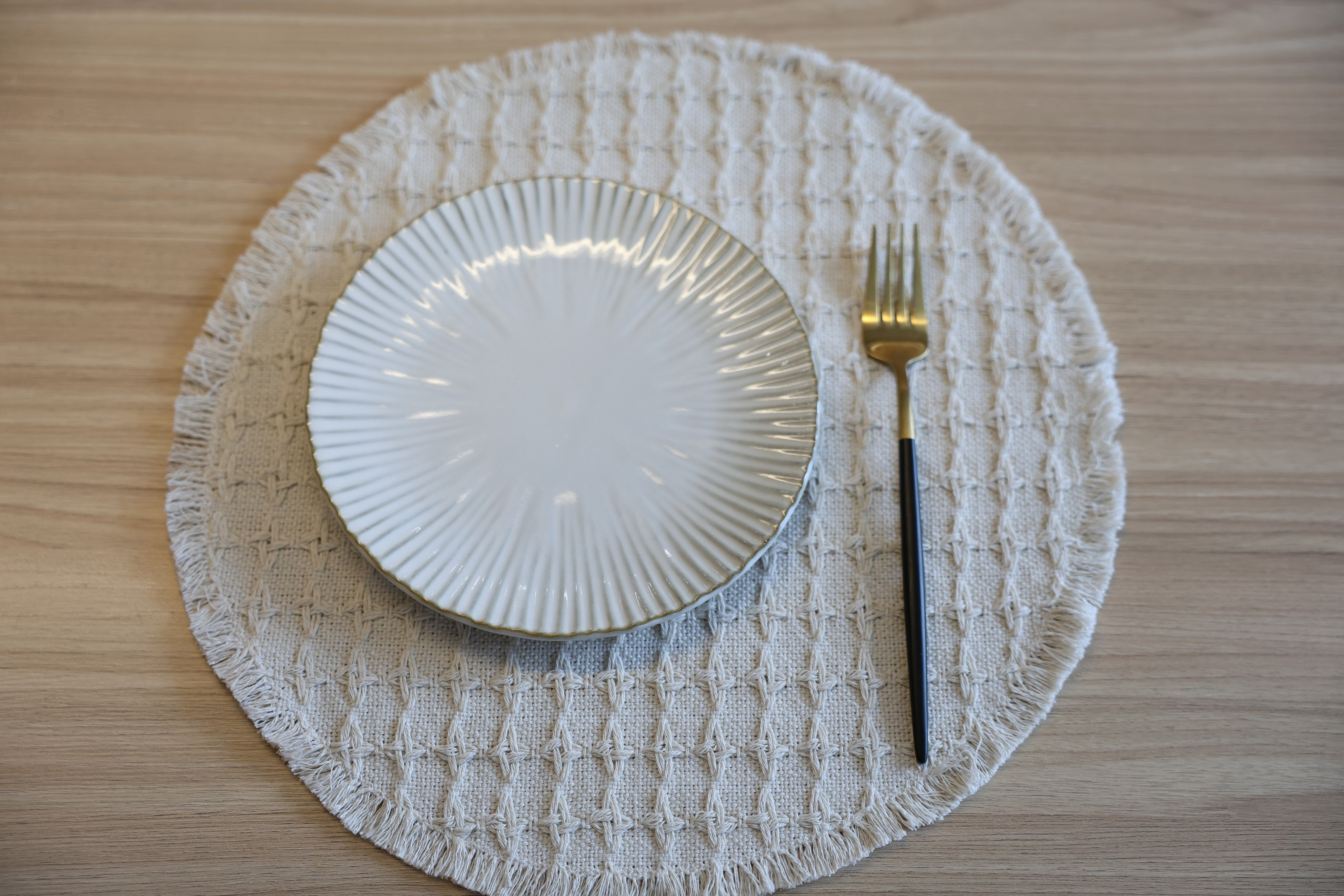 Eco-Friendly Handcrafted Thick Cotton Table Mat - Durable Kitchen Rug