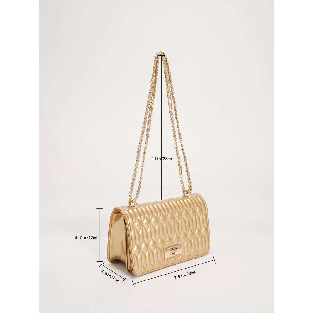 Luxury Brand Designer Bag 2025 New Designer Bag Shoes Free Shipping Bag Waterproof,Lightweight,Business Casual Mini Metallic Artificial Patent Leather