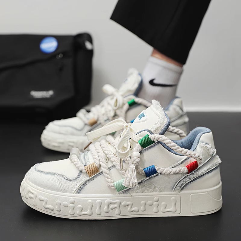 Niche original national fashion men's shoes winter 2025 new leisure sports board shoes men's fashion brand thick sole small white fashion sh