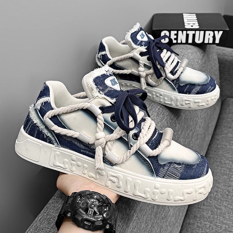 Niche original national fashion men's shoes winter 2025 new leisure sports board shoes men's fashion brand thick sole small white fashion sh