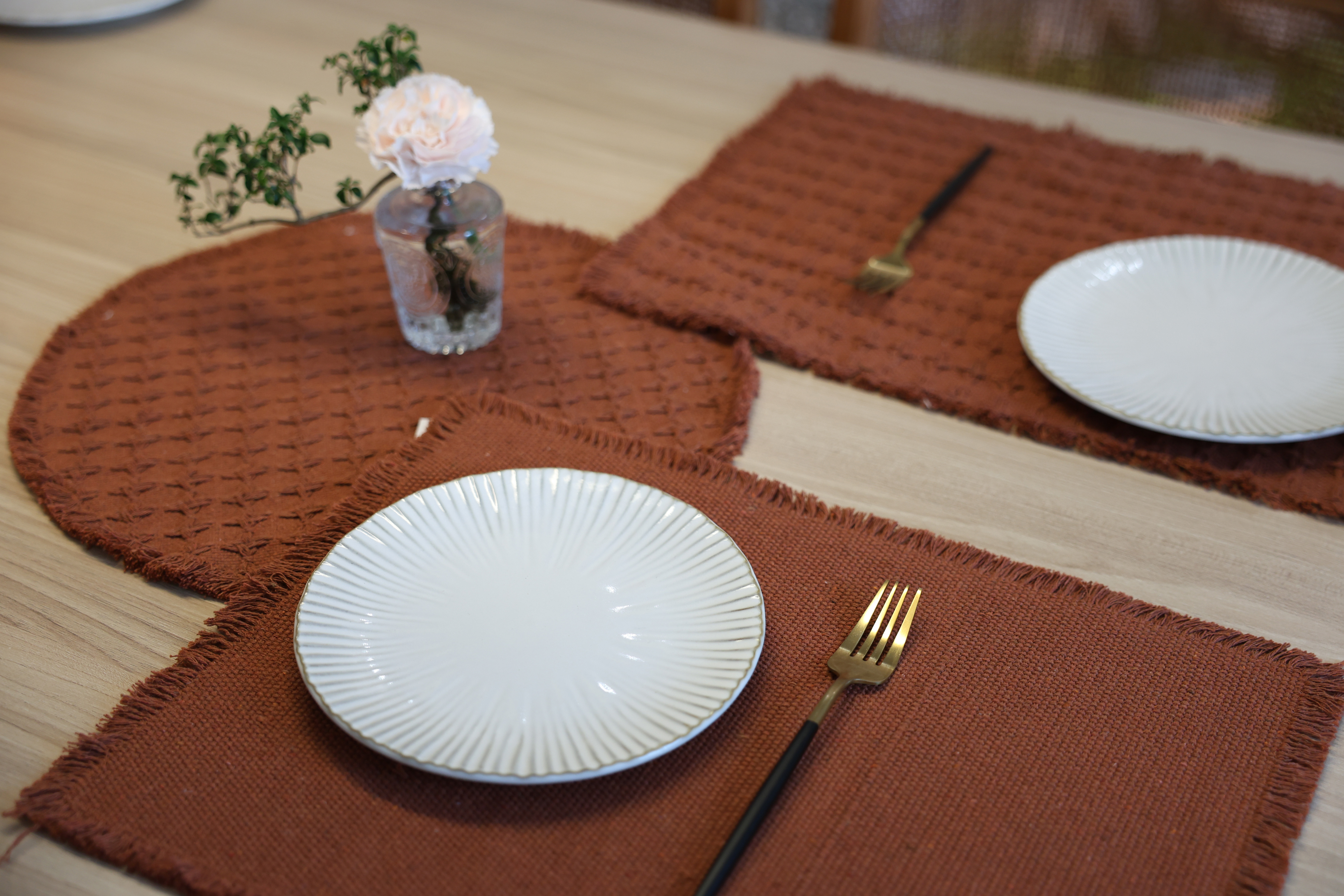 Eco-Friendly Handwoven Thick Cotton Table Mat - Durable & Sustainable Kitchen Decor