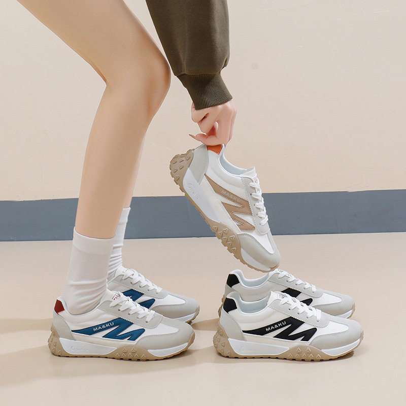 Women Sports Shoes Fashion Thick Sole Designer Shoes Chunky Shoes 2025 Spring Running Sneakers Triple Black Khaki Blue Free shipping