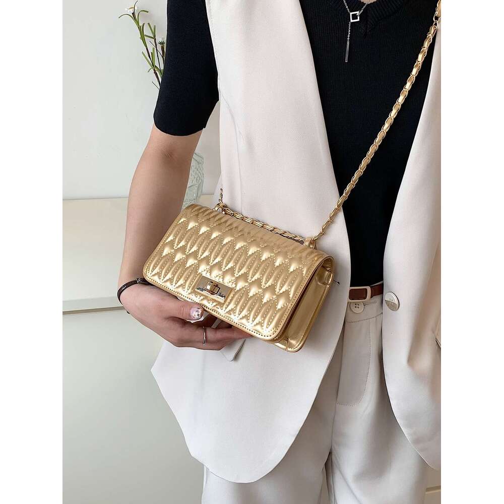 Luxury Brand Designer Bag 2025 New Designer Bag Shoes Free Shipping Bag Waterproof,Lightweight,Business Casual Mini Metallic Artificial Patent Leather