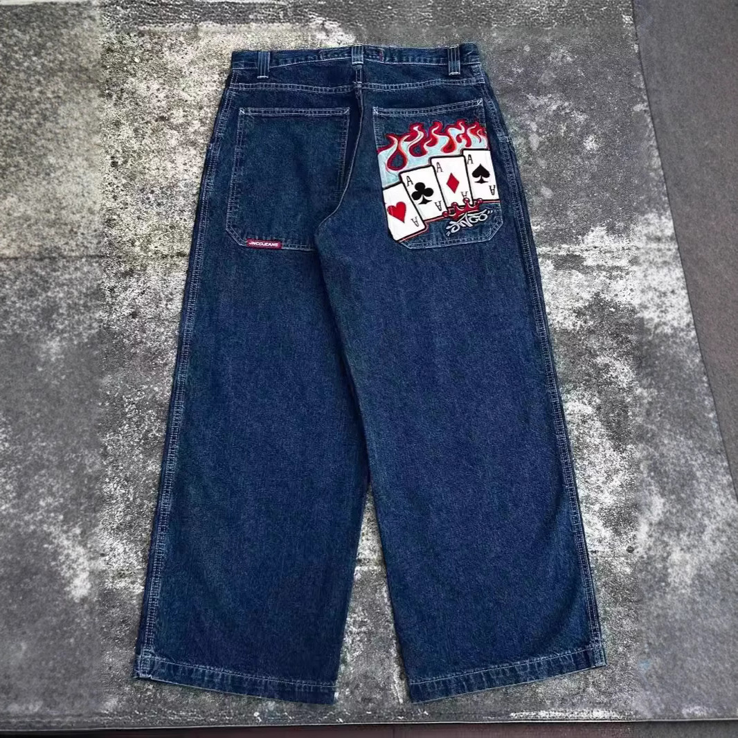 2024 Spring New American Hip Hop Wide Leg Jeans unisex versatile casual high waisted wide leg pants 240806