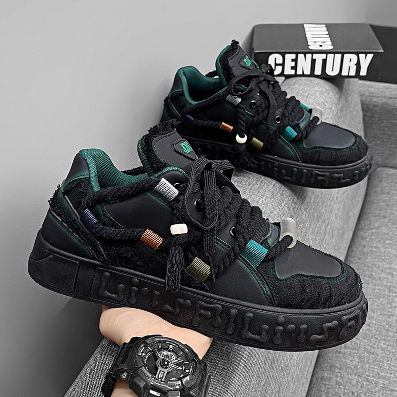 Niche original national fashion men's shoes winter 2025 new leisure sports board shoes men's fashion brand thick sole small white fashion sh