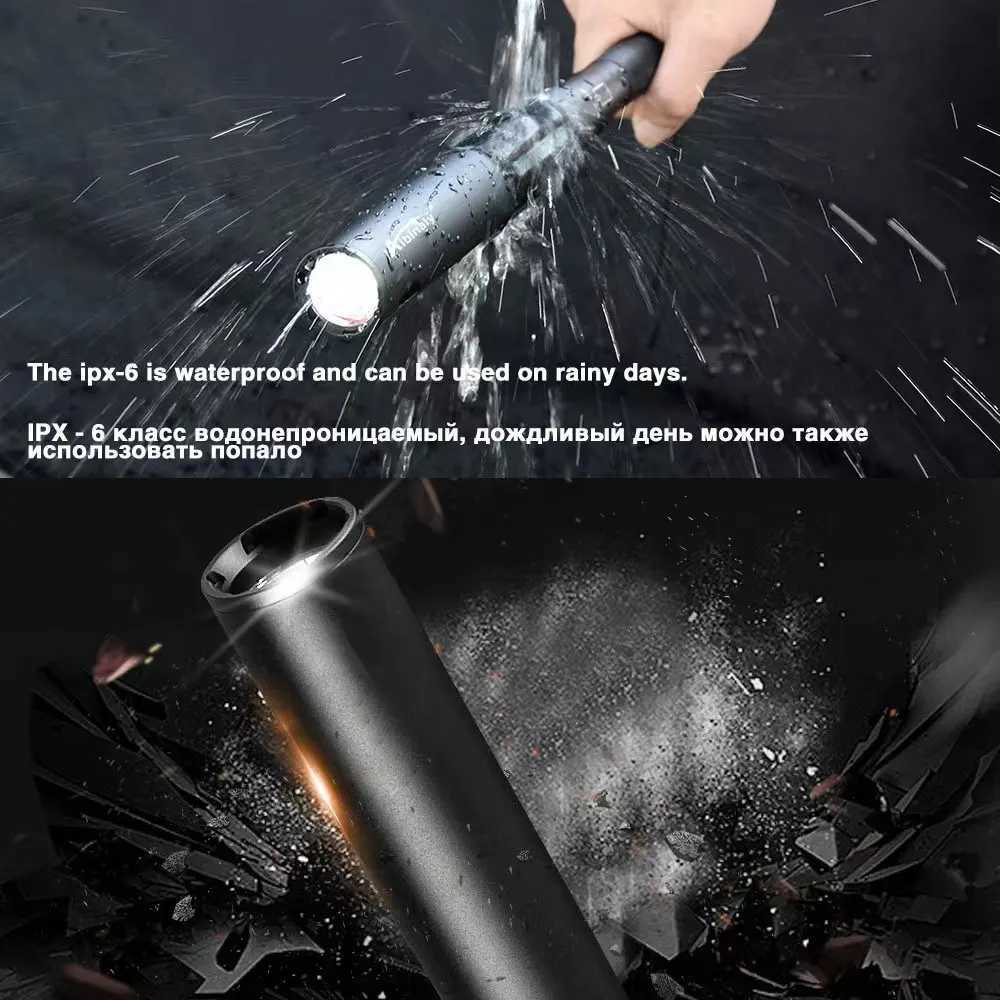 Baseball Bat D Flashlight T6 Torch Super Bright Baton Aluminium Alloy Torch For ergency And Self Outdoor LightingXJ250114