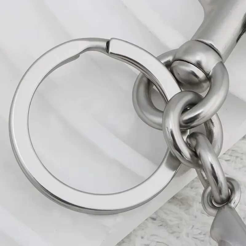 Keychains Lanyards Silver Plated Cherry Keychain Purse Charm Made of Metal Hardware and Glittering Mirror Resin Accessories H250115