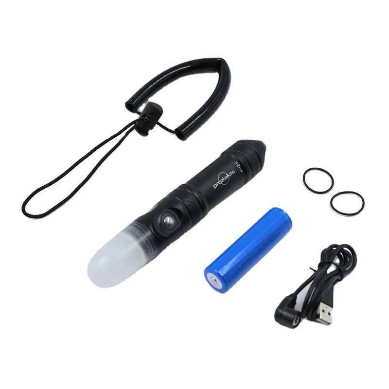 Scuba Diving Buddy Signal Light IP68 Underwater D Strobe Light Underwater 100M 4000 Lumen Rechargeab Diving LampXJ250114