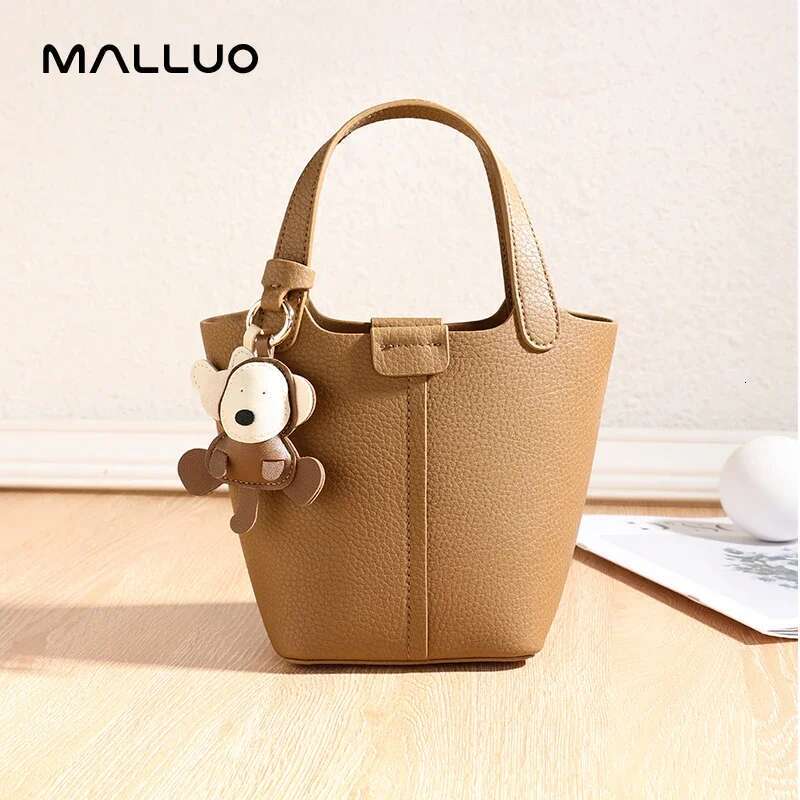 Women's Cowhide Genuine Leather Small Shoulder Bag Designer Handbags Ladies Bucket Tote Crossbody Mini Bags For Female
