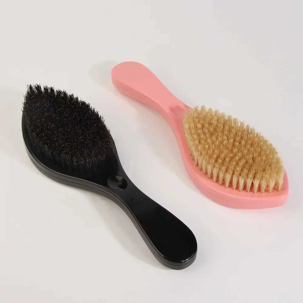 New MAN Hair Brush Boar Bristle For Mens Beard Shaving Comb Face Massage Facial Hair Cleaning Brush Wave Comb Drop Shipping W250115