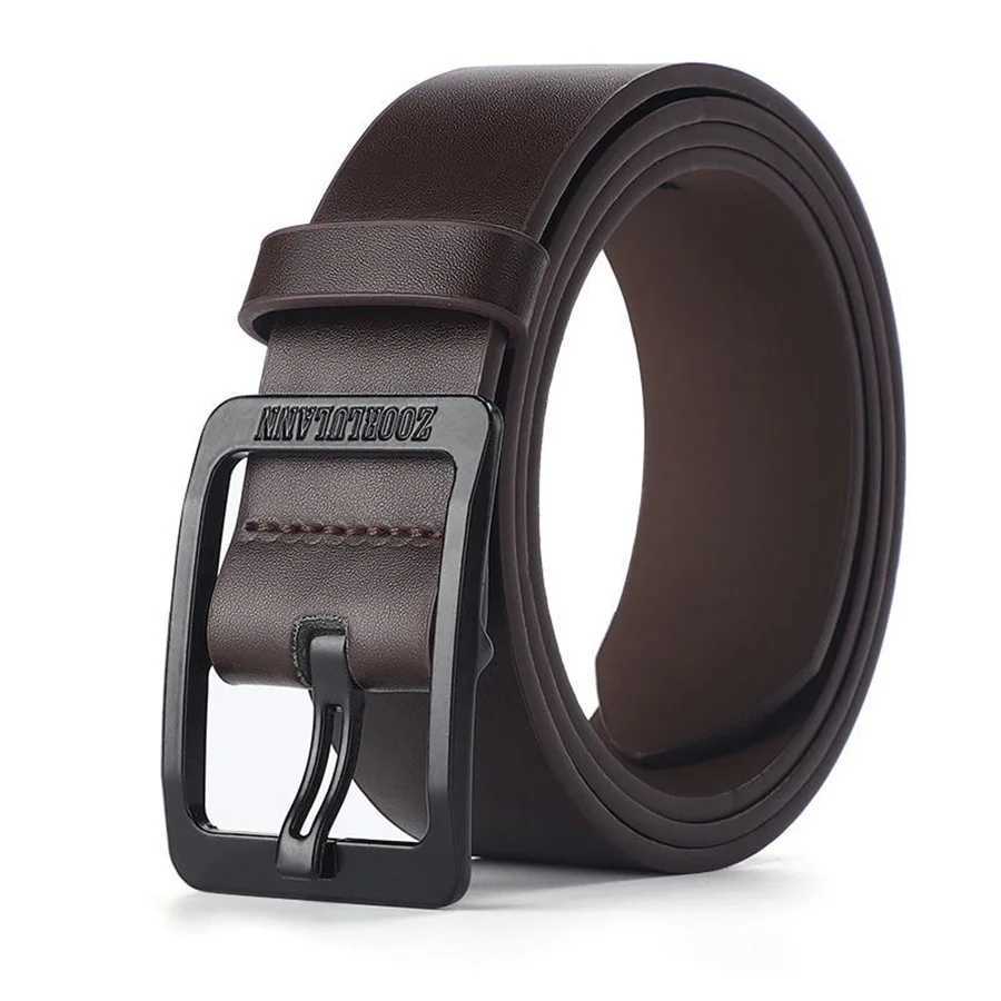 Mens black PU leather belt casual jeans belt ideal cho for outdoor parties and holiday gifts high-quality beltXJ250114