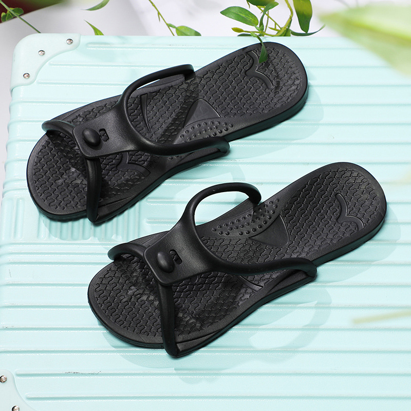 Portable folding sandals slippers slides anti slip soft bottom beach flip flops black white green pink indoor outdoor casual shoe trainers sneakers