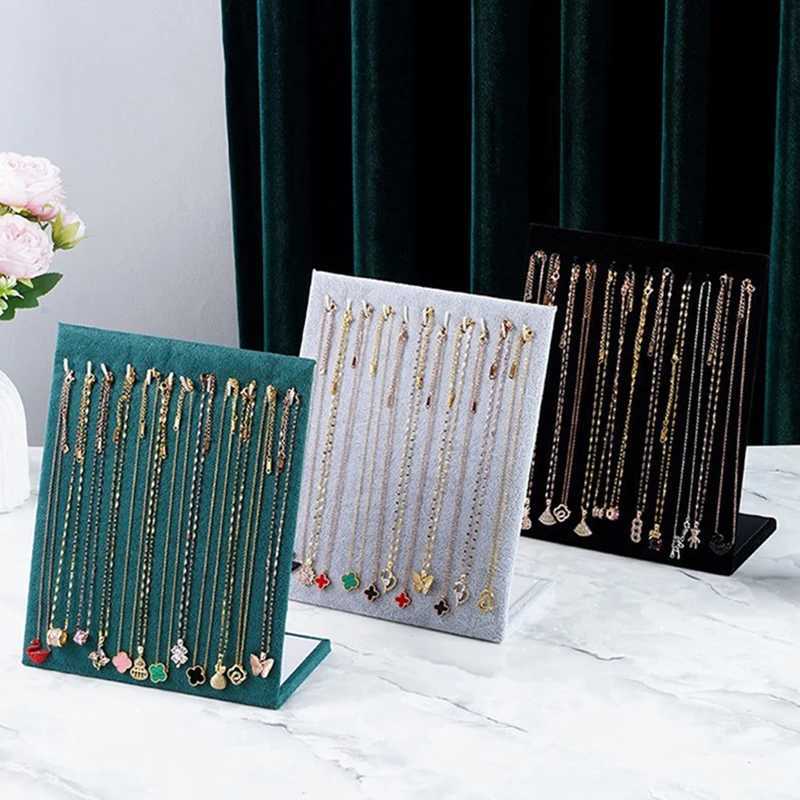 Pendant Necklaces Flannel Necklace Display Stand Earring Board Women Jewelry Rack Bracelet Storage Holder Dangler Eardrop Shelf H250115