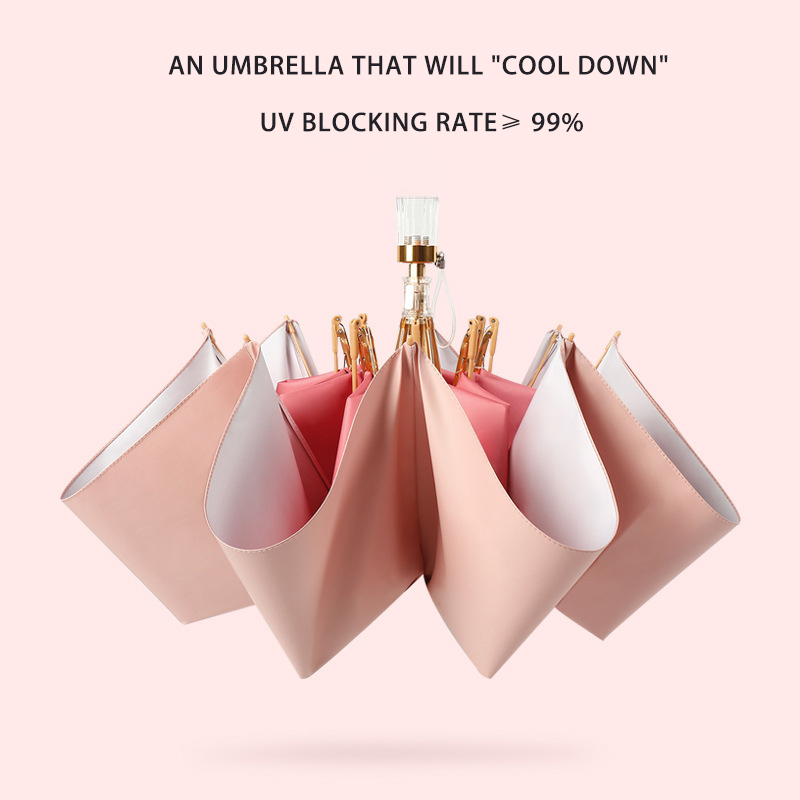 All-Weather UV Blocking Sun Umbrella - Portable Sunscreen with Multicolor Vinyl Canvas