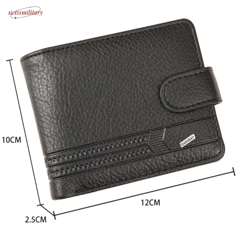 Durable Men Leather Zipper Slim Card Holder Wallets High Quality Male Short Multi-card Wallet Coin Pocket Purse swissmilitary