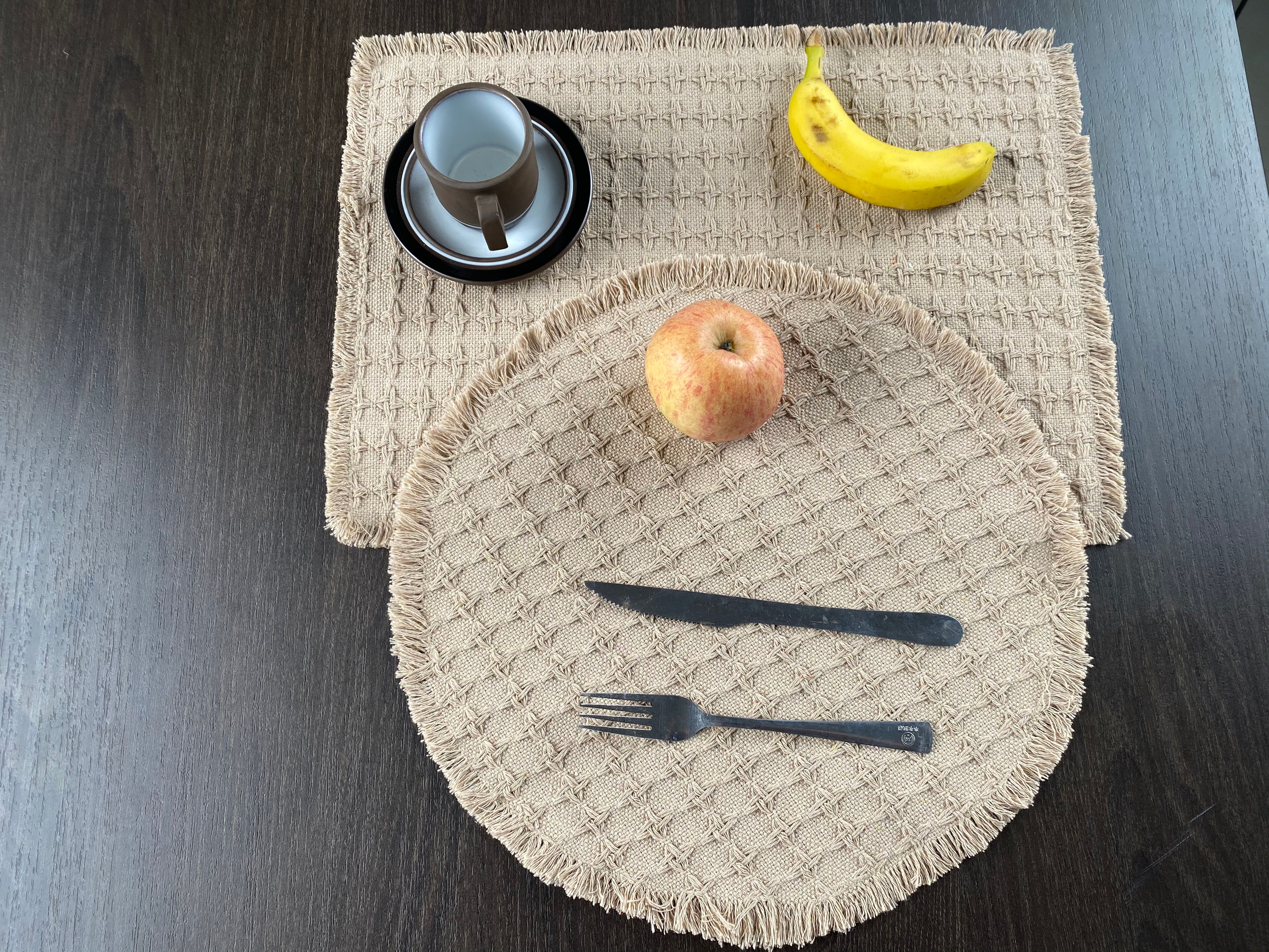 Eco-Friendly Handcrafted Cotton Dining Table Mat - Durable & Stylish Kitchen Decoration