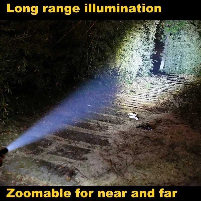 Baseball Bat D Flashlight AluminumAlloy Focusab Zoomab Super Bright Self Dense Mace Light Tactical Baton ergency TorchXJ250114