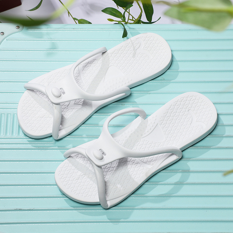 Portable folding sandals slippers slides anti slip soft bottom beach flip flops black white green pink indoor outdoor casual shoe trainers sneakers