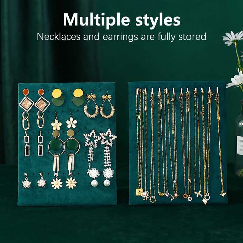 Pendant Necklaces Flannel Necklace Display Stand Earring Board Women Jewelry Rack Bracelet Storage Holder Dangler Eardrop Shelf H250115