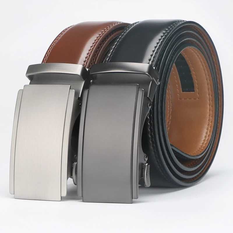Ratchet Belt For Men Mens Genuine Leather Cowhide Belt For Dr Pants Adjustable BeltXJ250114