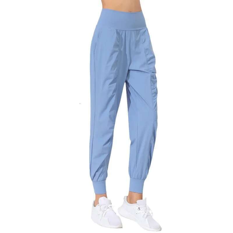 Woman Loose Slim Quick-Dry Yoga Pleated Hem Bound Running Fiess s Pockets Jogging Pants Sports pants