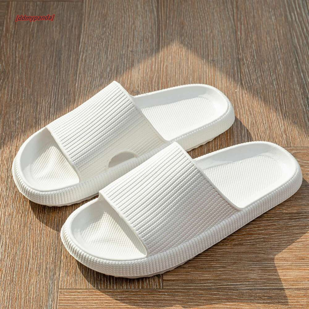 Women Men Designer Brand Slides Summer Beach Slippers Fashion Sandals Non-Slip Ladies Platform Indoor Outdoor Shoes Black Beige ddmypanda ddmypanda