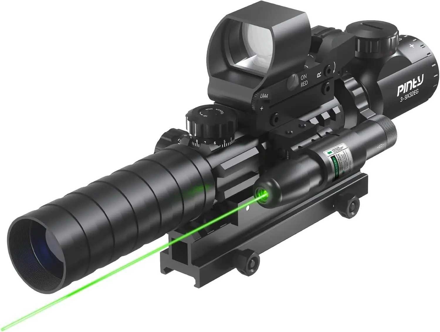 Rangefinder Scope Red Green Dot Sight Laser and 4 Slots RiserW241014