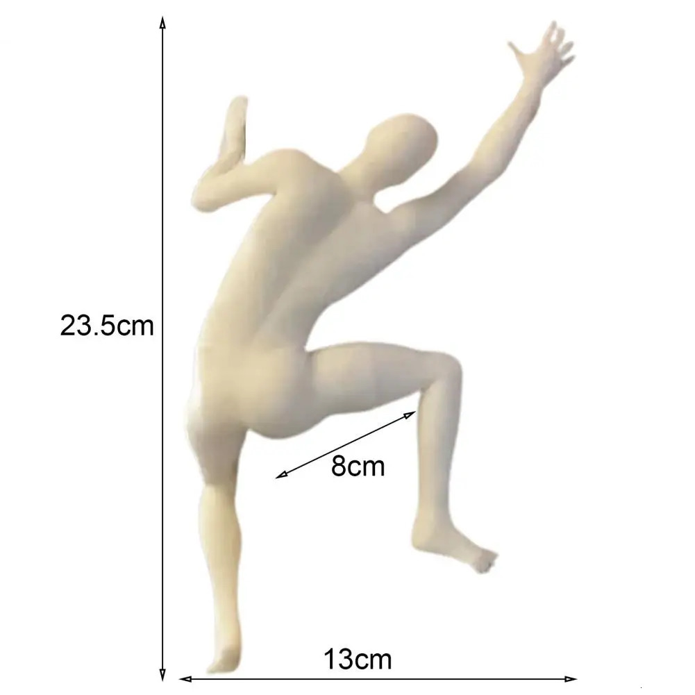 Climber Wall Decoration PVC Modern Adhesive Climbing Man Figurine Statue Sculpture Wall Art Climbing Ornament Gift Home Decor 250113