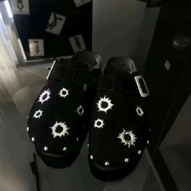 Women Platform Slippers Designer Mules Trend Brand Suede Casual Shoes Autumn Sneakers Walking Slides atillas De Mujer