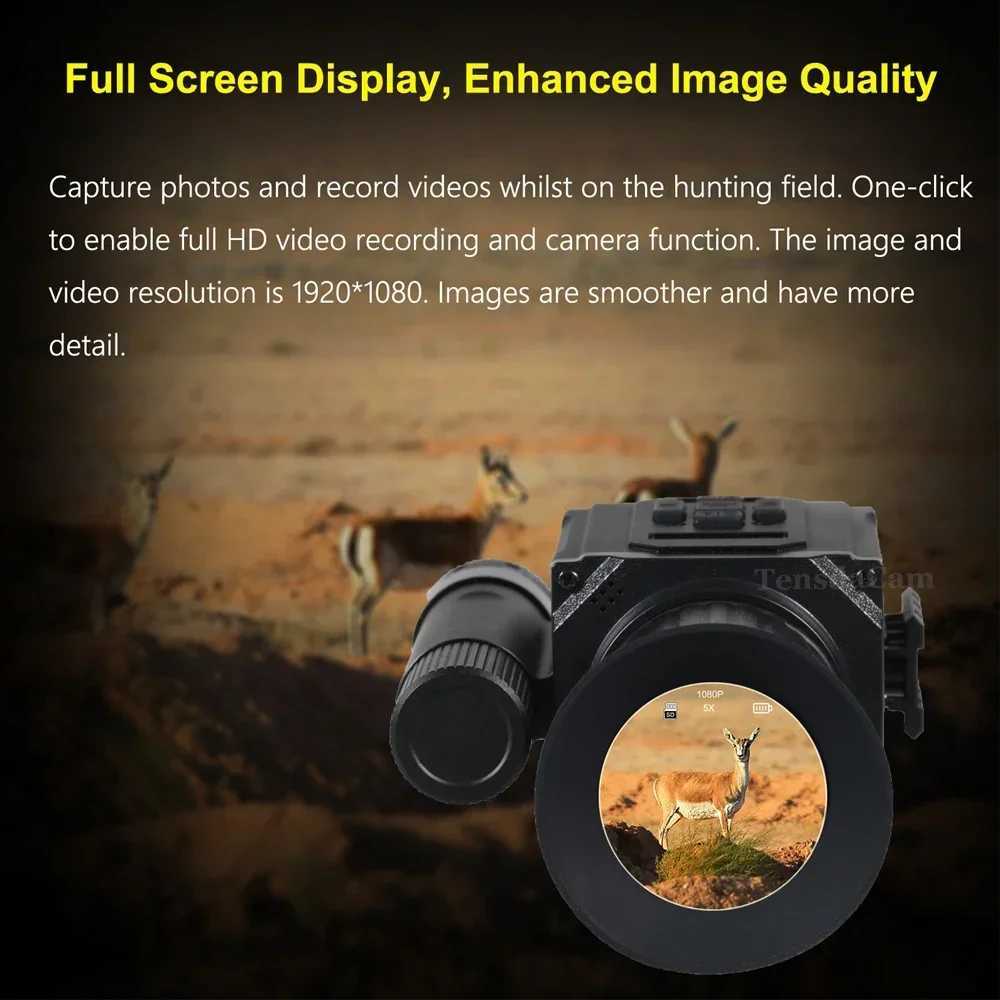 NK008 Digital Night Vision Scope for Hunting Infrared Riflescope Monocular 5X Zoom with Reticle HD 080P Video Recording CameraW241014