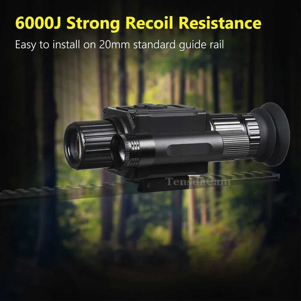 NK008 Digital Night Vision Scope for Hunting Infrared Riflescope Monocular 5X Zoom with Reticle HD 080P Video Recording CameraW241014