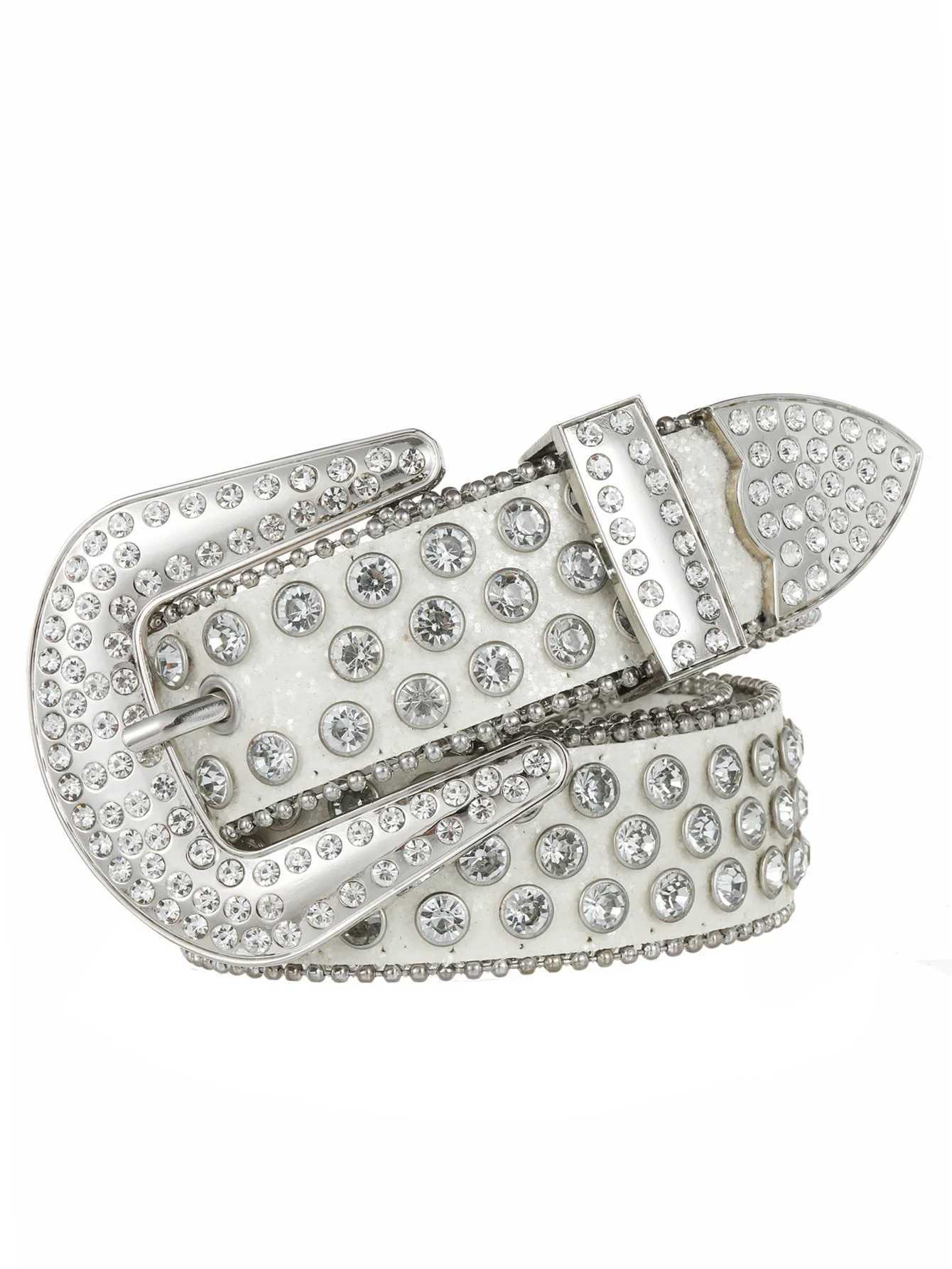 Decorative Womens Belt BB Simon Diamond Fashion Western Belt Full Diamond Embedding PU Wide Crystal Diamond BeXJ250114