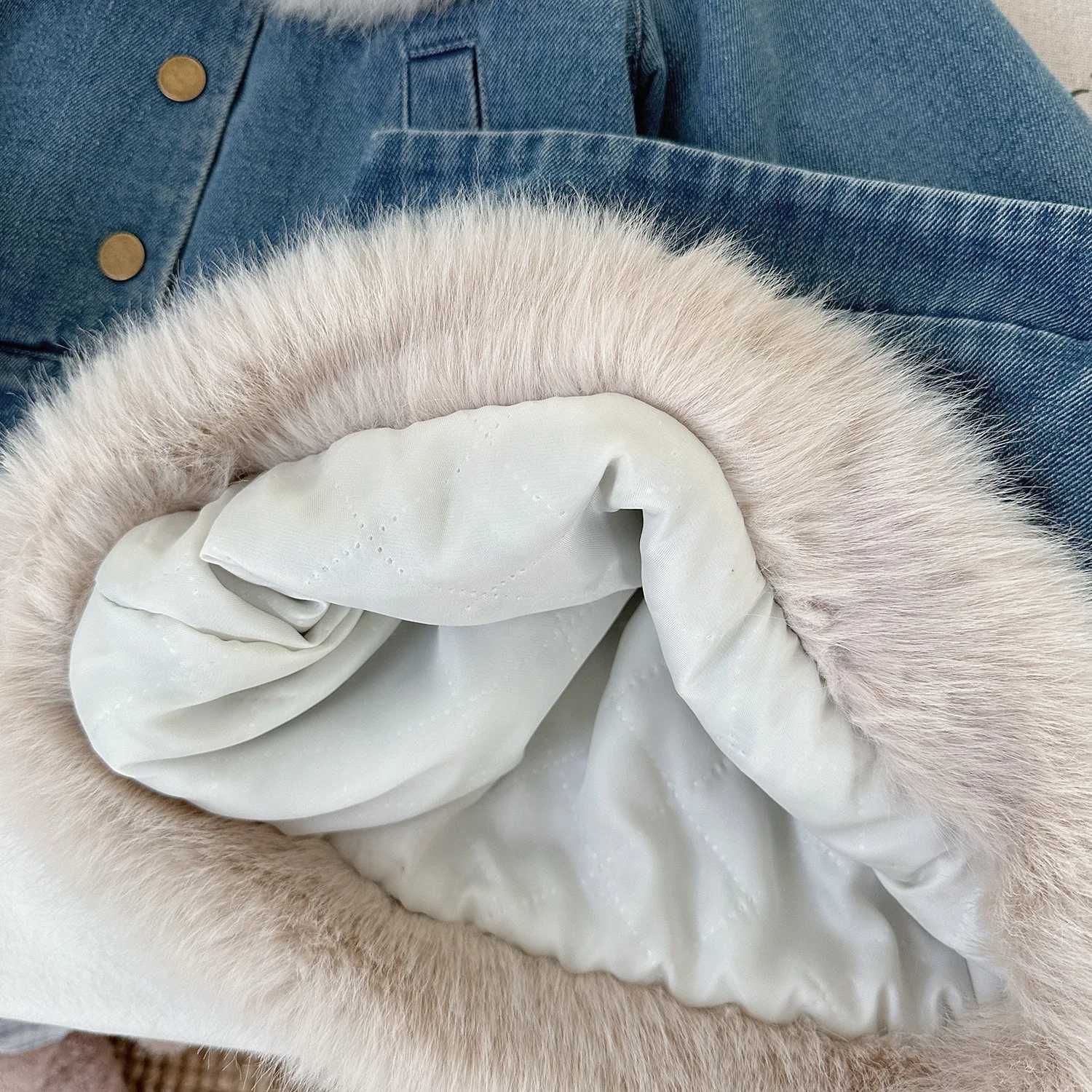 Girls Clothing Sets Winter Children Girl Thicken Warm Fur Coat and Skirt 2pcs Clothes Suit Kids Baby Girl Denim Outfits Suit 28 L250926O7IR