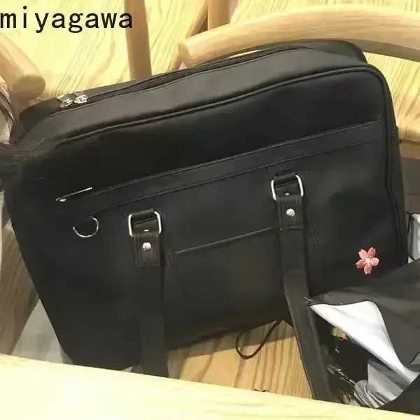 miyagawa New Women Japanese JK Uniform PU Bags Student Commuter School Large Capacity One Shoulder Straddle Bag Handbag Z250115