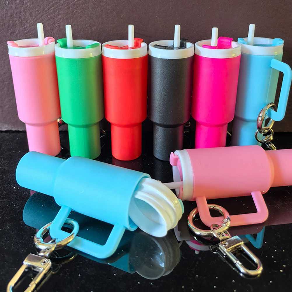 Keychains Lanyards 3/5/6pcs Mini Tumbler Keychain Cup for School Bag Key Ring or Lip Balm Detachable H250115