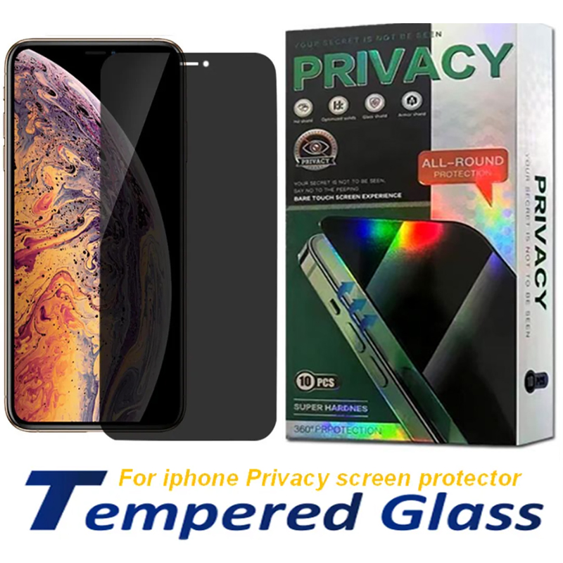 Privacy tempered Glass Screen Protector For iPhone 16 15 14 Pro Max 13 mini 12 11 XR XS X 8 7 Plus S25 S24 2.5D 9H Screen Protector Edition Film